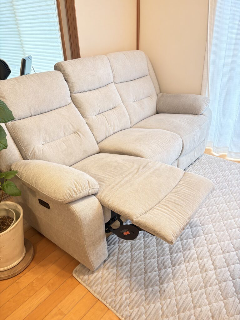 電動リクライニングソファ フットレスト