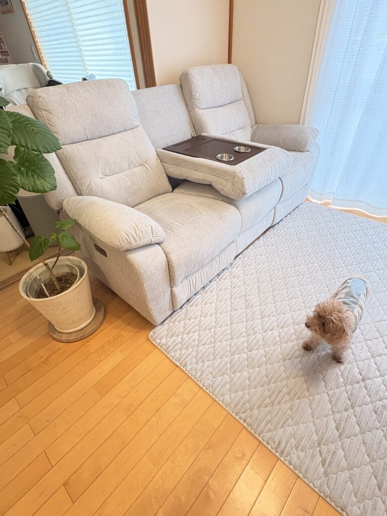 電動リクライニングソファ センターテーブル